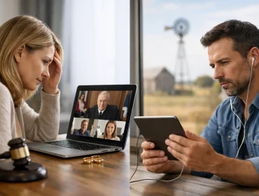 Caso real de divorcio remoto en Texas