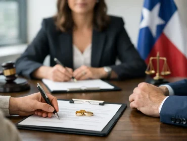 Quién firma papeles de divorcio en Texas