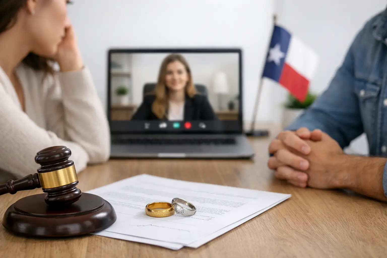 Trámites de divorcio con cita en línea Texas