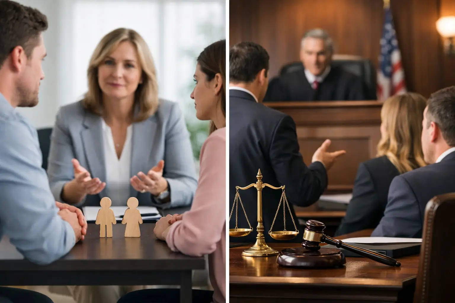 Mediación versus litigio en un divorcio en Texas